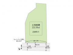区画図　土地面積221.59m2