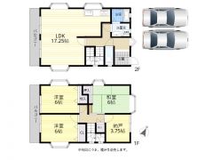 間取り　3LDK+S（納戸）、土地面積116.04m2、建物面積92.34m2